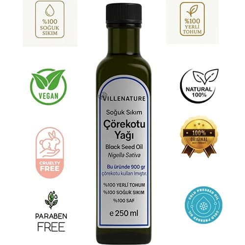 Villenature 2'li Set Soğuk Sıkım Çörekotu Yağı “black Seed Oil” (Nigella Sativa) 250 ml - Thumbnail 6