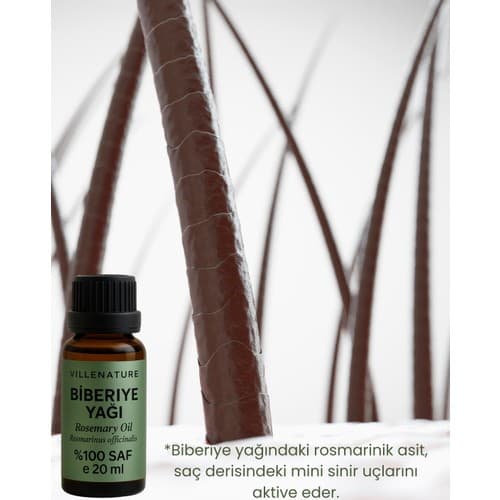 Villenature Biberiye Yağı "rosemary Oil" Rosmarinus Officinalis Saf ve Uçucu 20 ml - Thumbnail 6