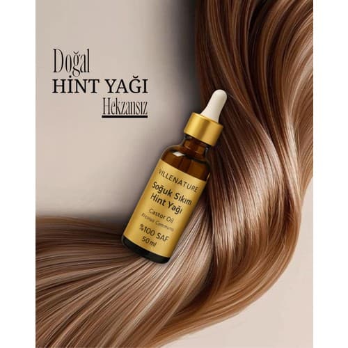 Villenature 2'li Biberiye Yağı 20 ml & Hint Yağı 50 ml Set - %100 Saf ve Organik - Thumbnail 3