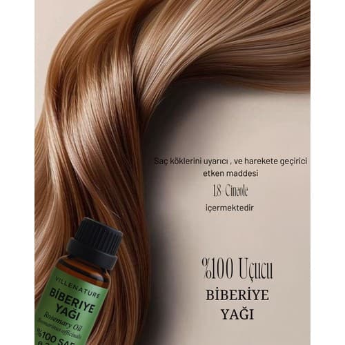 Villenature 2'li Biberiye Yağı 20 ml & Hint Yağı 50 ml Set - %100 Saf ve Organik - Thumbnail 4