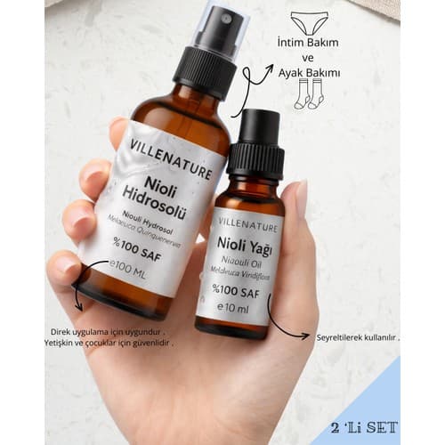 Villenature 2'li Nioli Seti - Nioli Hidrosolü 100 ml & Nioli Yağı 10 ml - %100 Saf ve Organik - Thumbnail 4