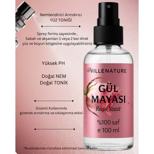 Villenature 2'li Set Ölmez Çiçek Hidrosolü 100 ml & Gül Mayası 100 ml - Thumbnail 5