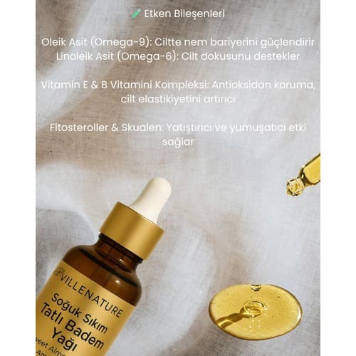 Villenature 2'li Set Susam Yağı 50 ml & Tatlı Badem Yağı 50 ml - Thumbnail 2
