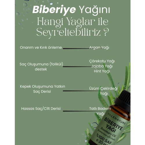 Villenature 2'li Set Hint Yağı 50 ml & Biberiye Yağı 20 ml - Thumbnail 5