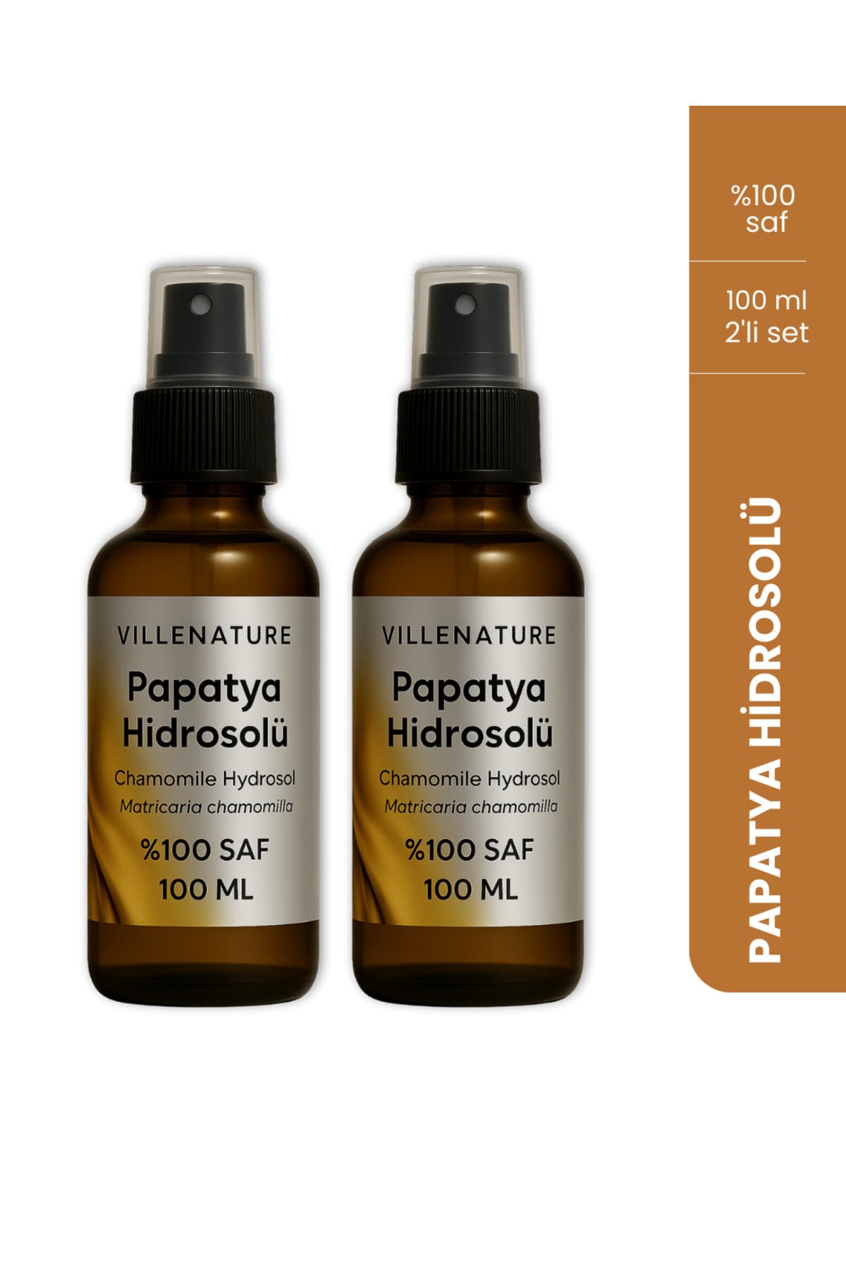 2'li Set Papatya Hidrosolü “Chamomile Hydrosol” (Chamomilla Recutita) 100 ML