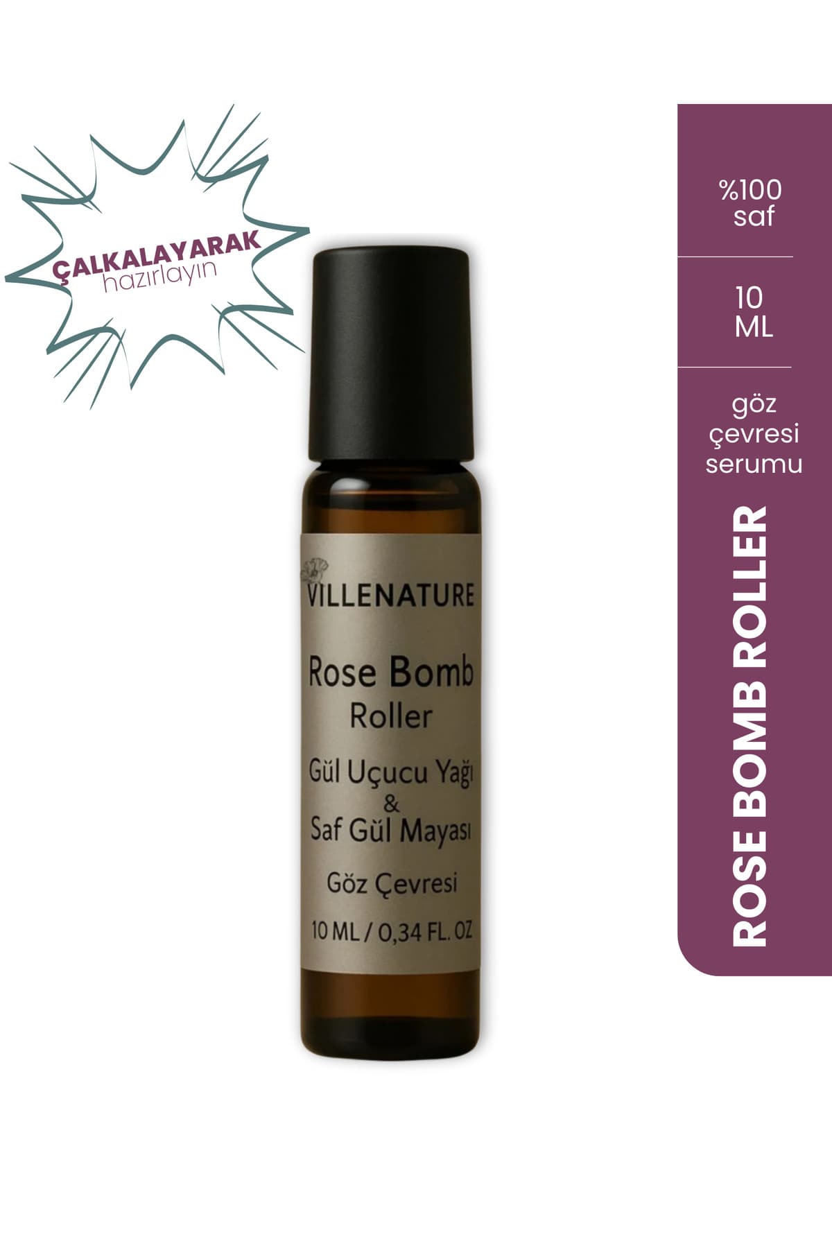 ROSE BOMB GÖZ ÇEVRESİ SERUMU 10 ML, Saf Gül Yağı ve Saf Gül Mayası