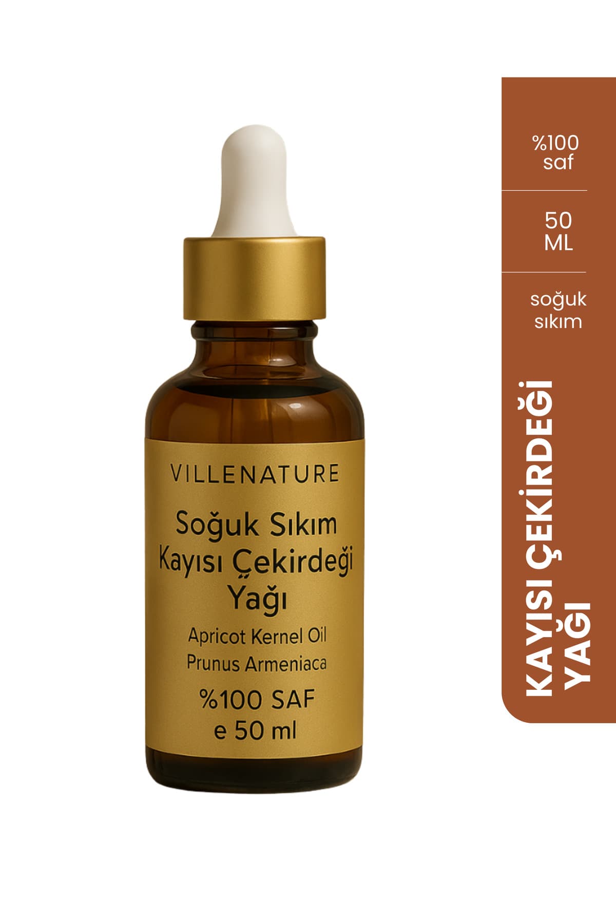 Soğuk Sıkım Kayısı Çekirdeği Yağı “Apricot Kernel Oil” Prunus Armeniaca 50 Ml