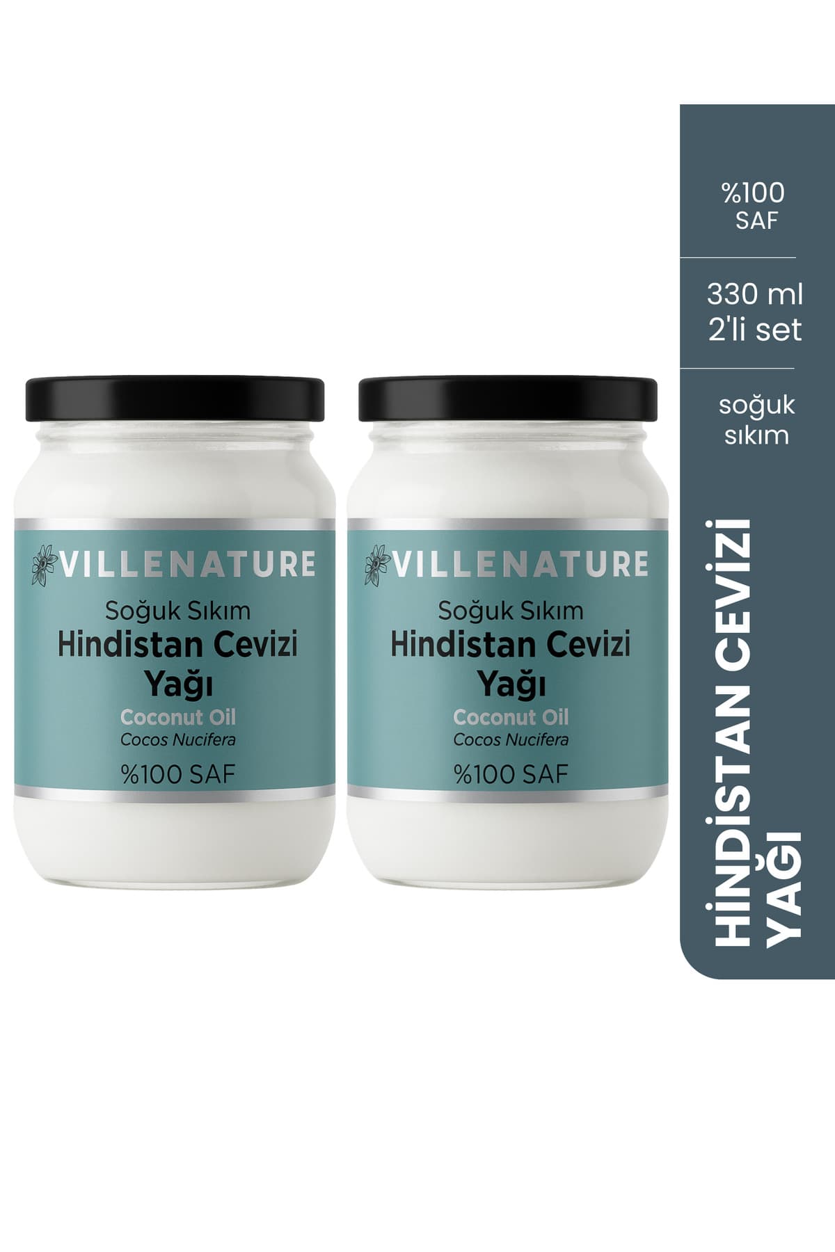 2'li Set Hindistan Cevizi Yağı 330 Ml