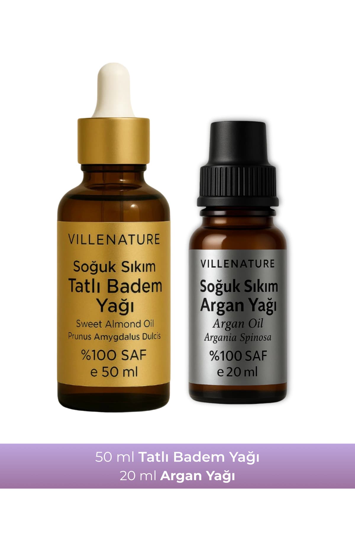 2'li Set Argan Yağı 20 ML & Tatlı Badem Yağı 50 ML
