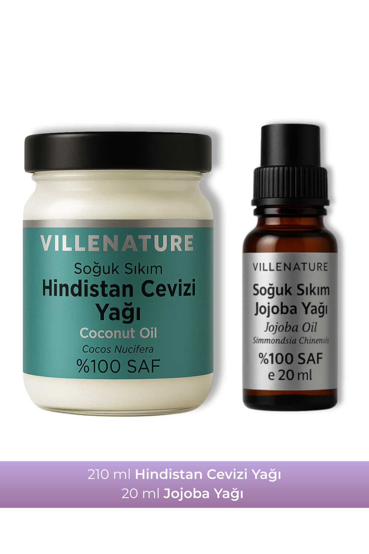2'li Set Jojoba Yağı 20 ML & Hindistan Cevizi Yağı 210 ML