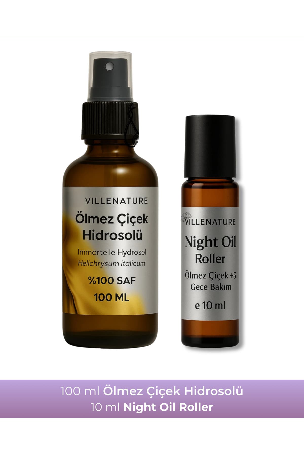 2'li Set Ölmez Çiçek Hidrosolü 100 ML & Night Oil 10 ML