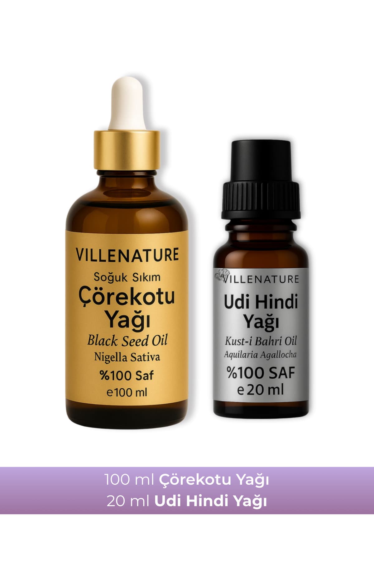 2'li Set Çörekotu Yağı 100 ML & Udi Hindi Yağı 20 ML