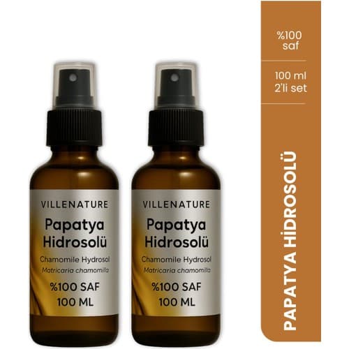 Villenature 2'li Set Papatya Hidrosolü 100 ml %100 Saf Doğal Nemlendirici Chamomilla Recutita