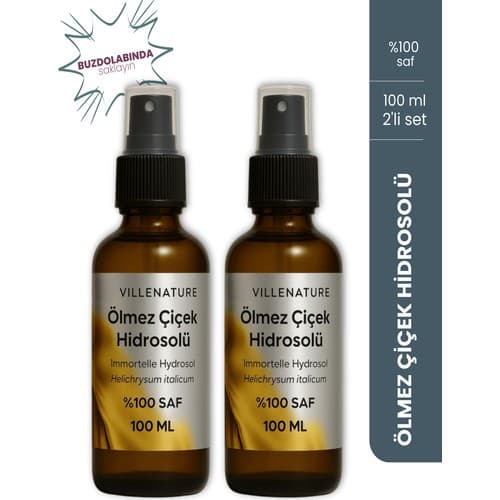 Villenature 2'li Set Ölmez Çiçek Hidrosolü “ımmortelle Hydrosol” (Helichrysum Italicum) 100 ml