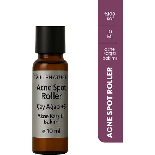Villenature Acne ( Akne )Spot Roller 10 ml / Çay Ağaçlı Serum / Çelik Roller Başlık