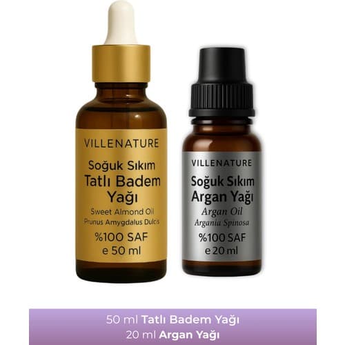 Villenature 2'li Set Argan Yağı 20 ml & Tatlı Badem Yağı 50 ml