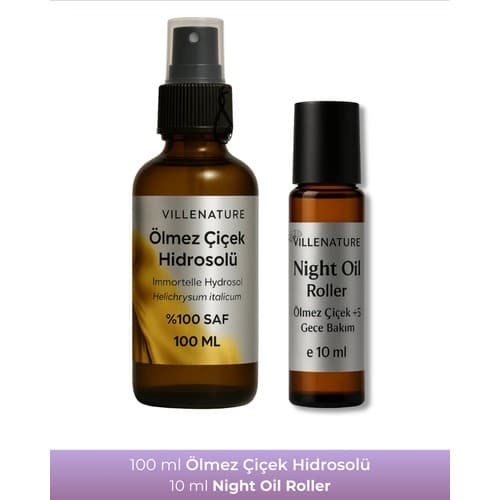 Villenature 2'li Set Ölmez Çiçek Hidrosolü 100 ml & Night Oil 10 ml